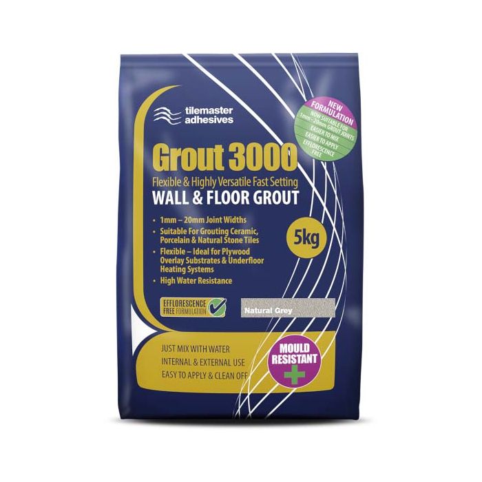 TileMaster Grout 3000 - Natural Grey - 5Kg