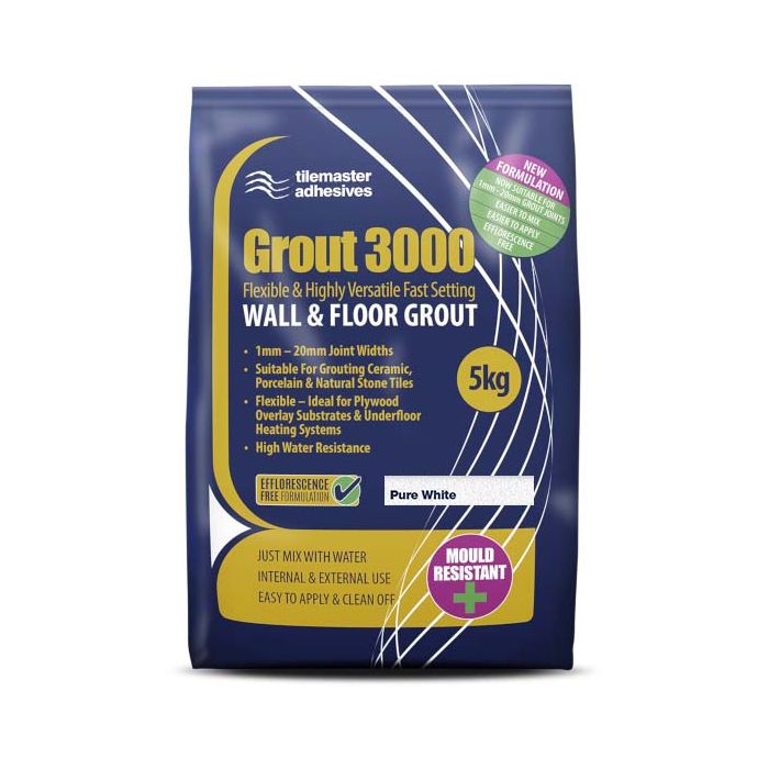 TileMaster Grout 3000 - Pure White - 5Kg