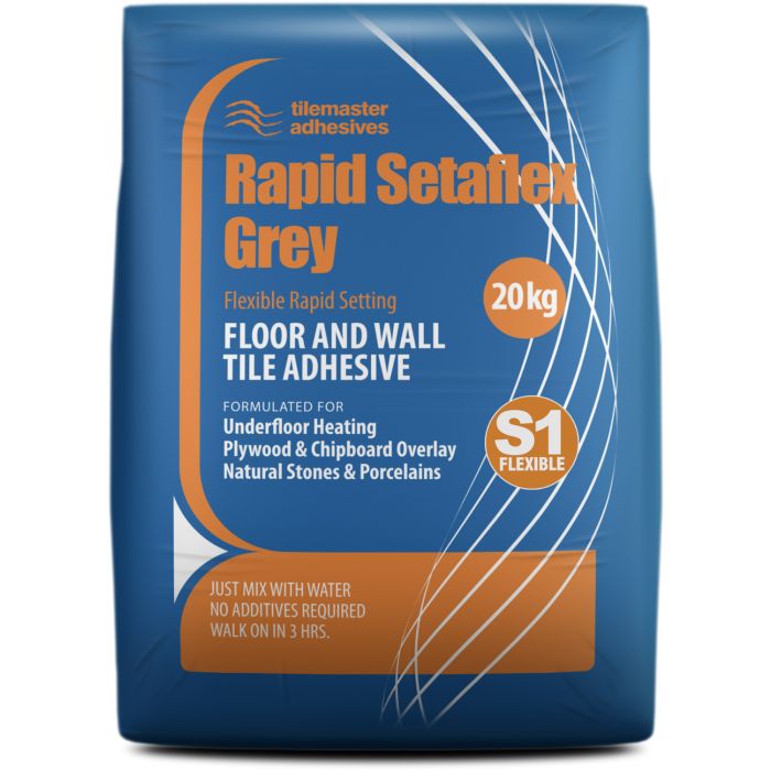 TileMaster Rapid Setaflex Adhesive - Grey - 20Kg