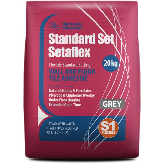 TileMaster Standard Set Setaflex Adhesive - Grey - 20Kg