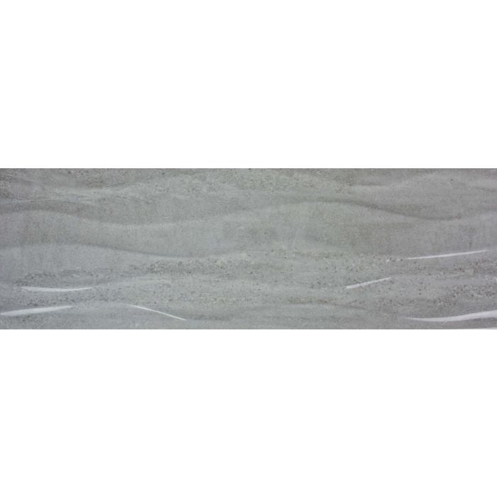 Darwin Waves 20x60 Grey Gloss